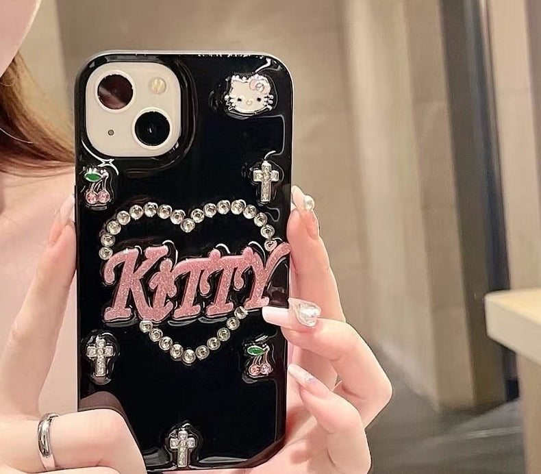 Kitty Letter Heart iPhone Case