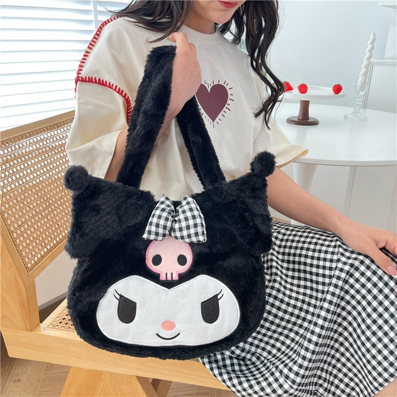 Cute Fluffy Bow Shoulder Bag