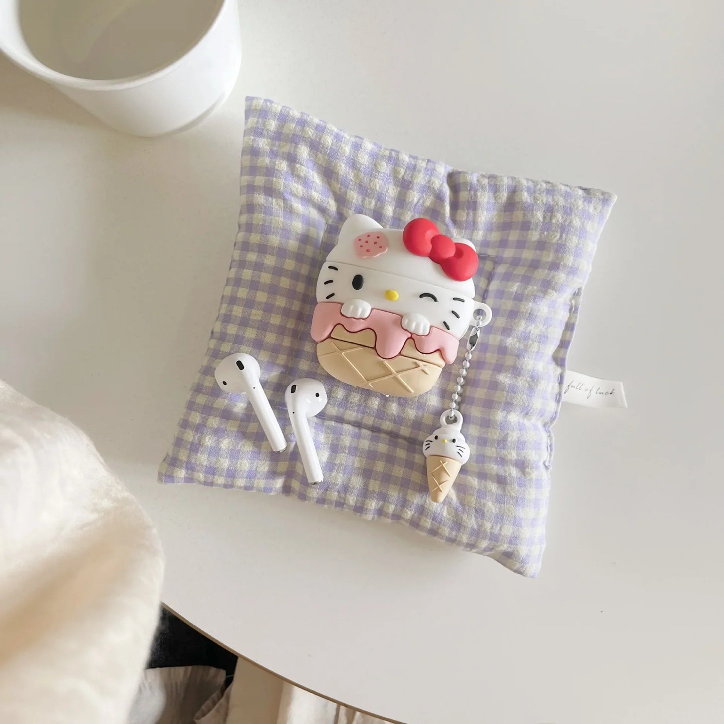 Kawaii Kitty Ice Cream AirPods Case
