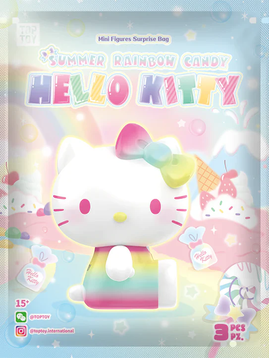 Kitty Summer Rainbow Candy Mini Figures blind bag (3 pcs in a bag)