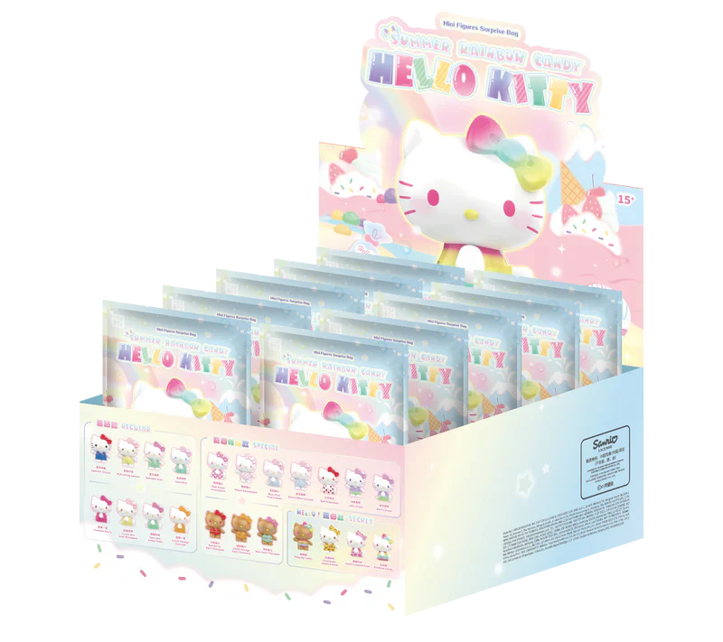 Kitty Summer Rainbow Candy Mini Figures blind bag (3 pcs in a bag)
