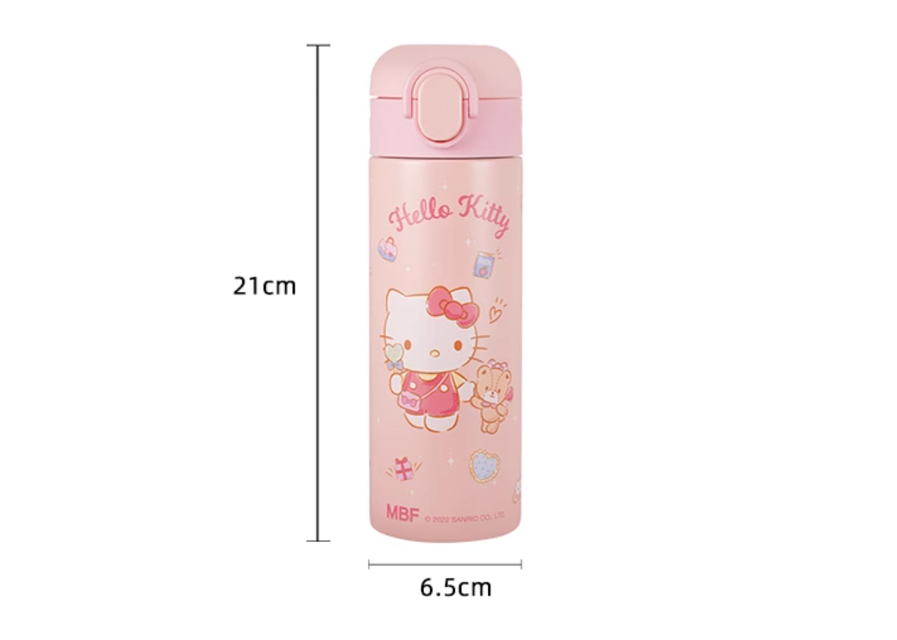 Bouteille isotherme en paille de dessin animé 420 ml