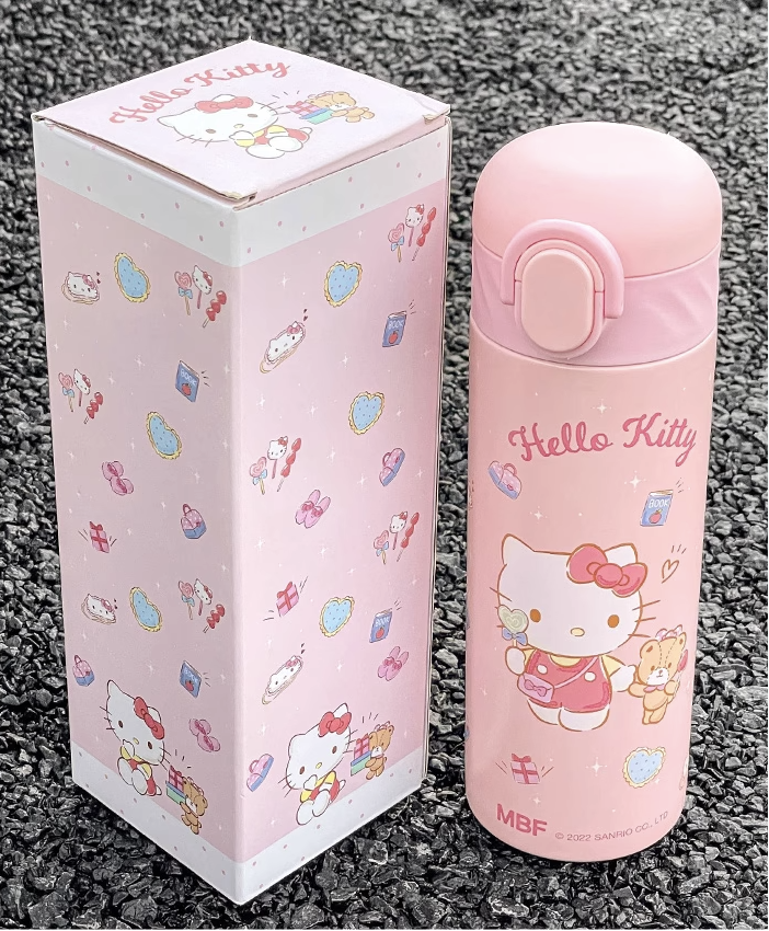 Bouteille isotherme en paille de dessin animé 420 ml