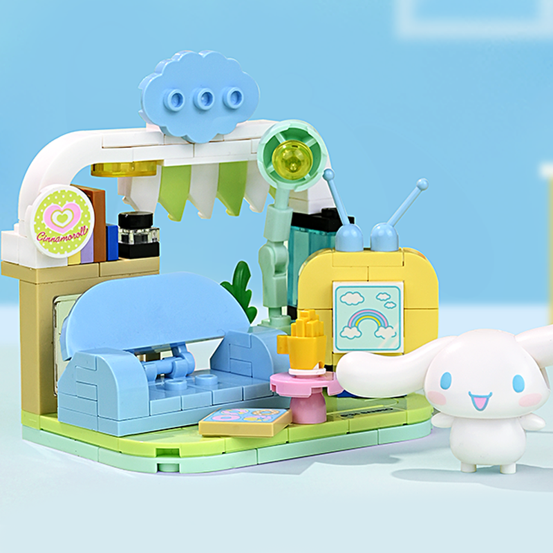 Cartoon Stay at Home Series Building Blocks
