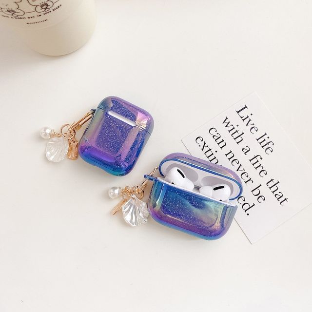 Hologram AirPods / AirPods Pro / AirPods 3 Earphone Case Skin With Pendant