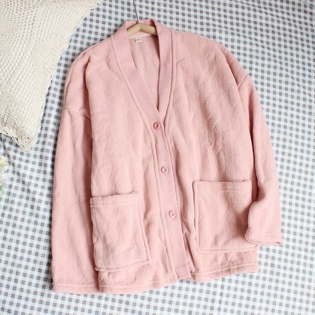 Couple Matching Long-Sleeve Fleece Pajama Top (Various Designs)