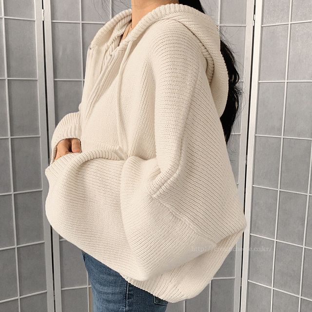 Solid Hooded Zip Cardigan