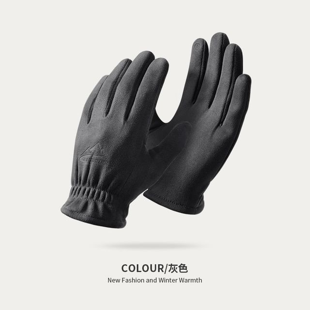 Faux Suede Touchscreen Gloves