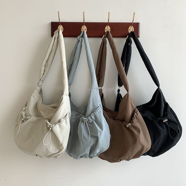 Nylon Drawstring Bag Crossbody Plain