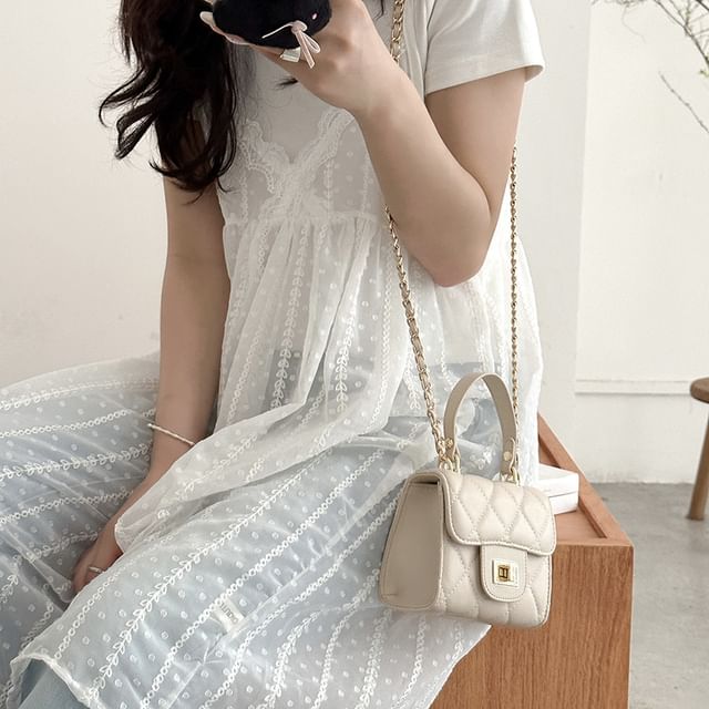 Chain Strap Bag Flap Quilted Crossbody
