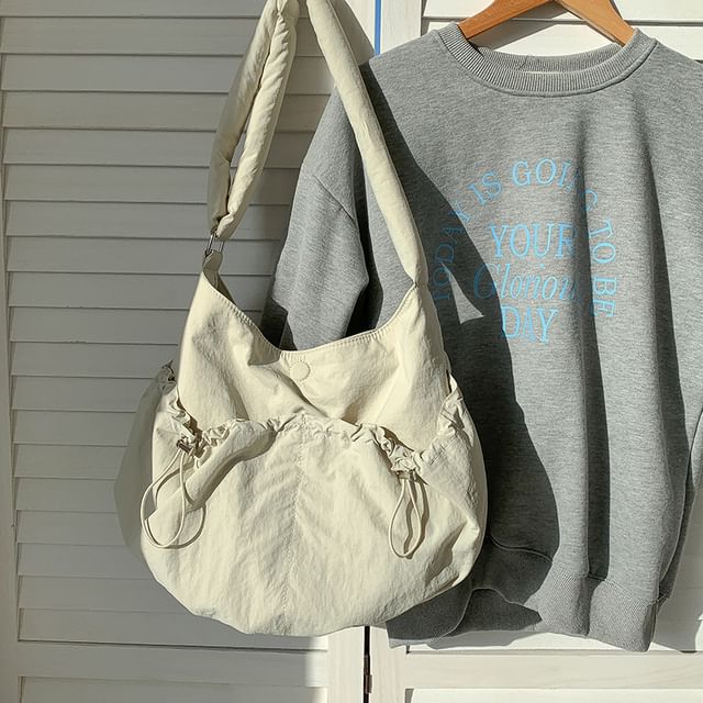 Nylon Drawstring Bag Crossbody Plain
