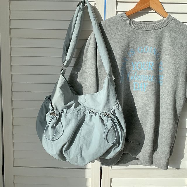 Nylon Drawstring Bag Crossbody Plain