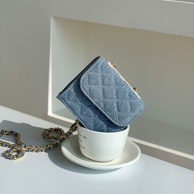 Flap Strap Chain Quilted Bag Crossbody