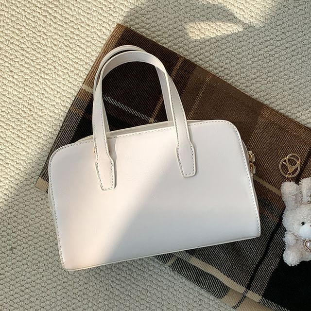 Leather Faux Boston Bag