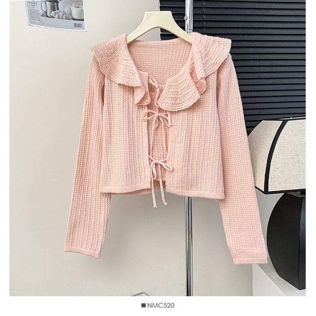 Knit Cami & Ruffled Cardigan Set