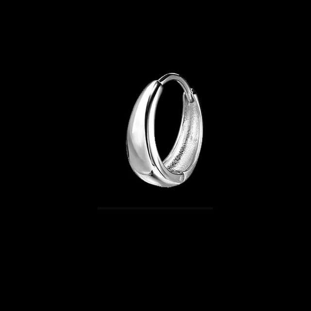 Layered Hoop Earring Set Polished S999 Silver