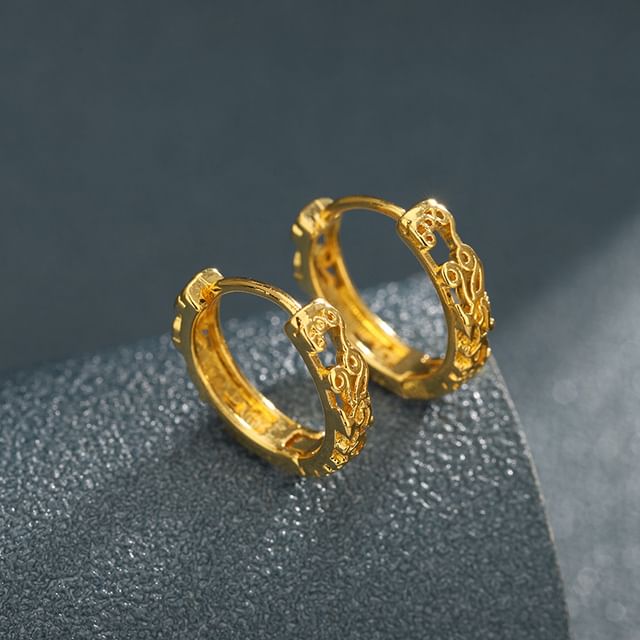 Rhinestone Hoop Earring