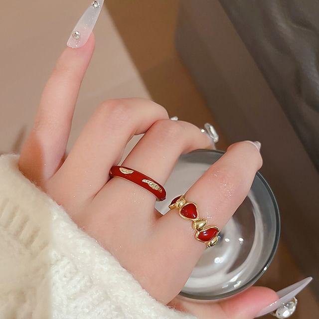 / Open Ring Rhinestone Geometry