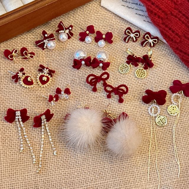 Drop Stud Designs) Earring (Various Dangle / Bow