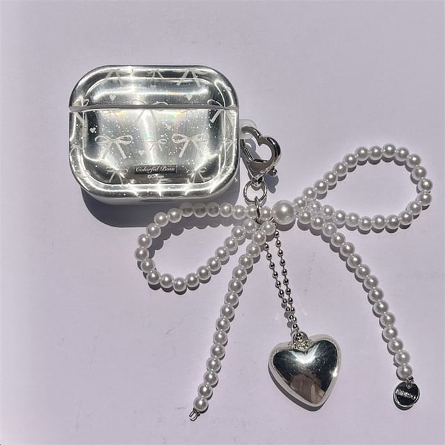 Bow AirPods / Pro Earphone Case Skin with Charm