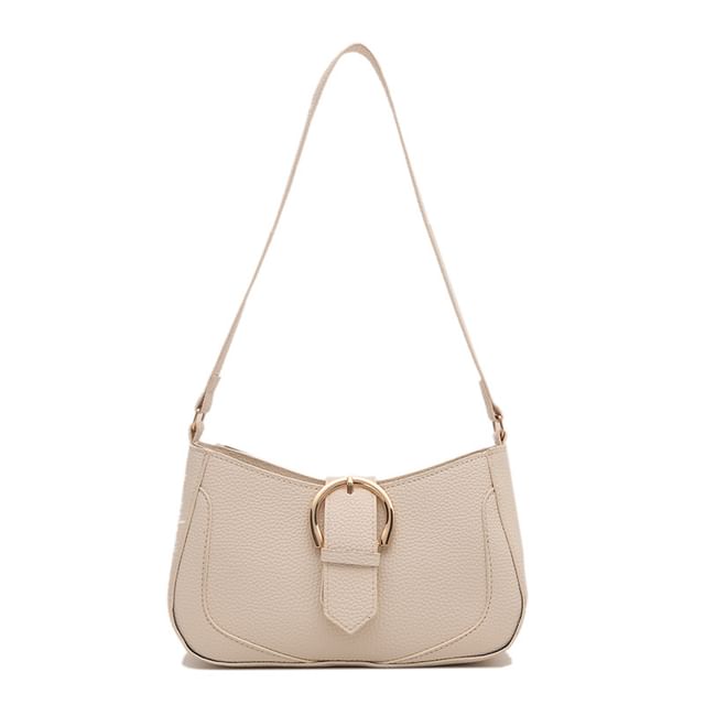 Buckled Panel Shoulder Bag