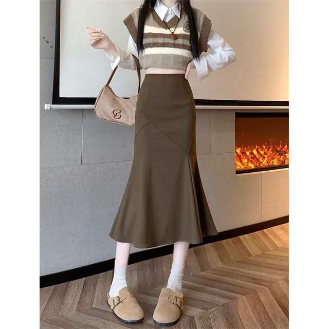 Elegant Mermaid Pencil Skirt with High Waist