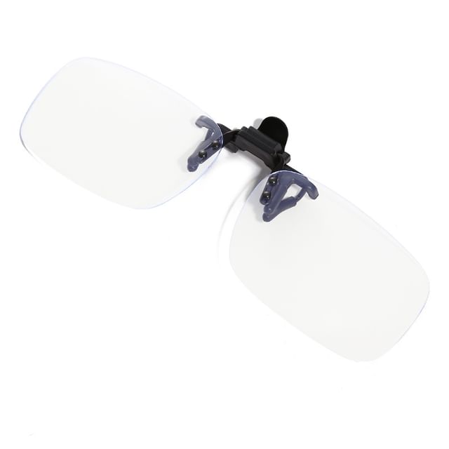 On Rimless Glasses Square Clip