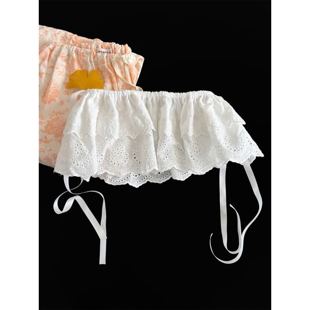 Layered Lace Decorative Hem Top