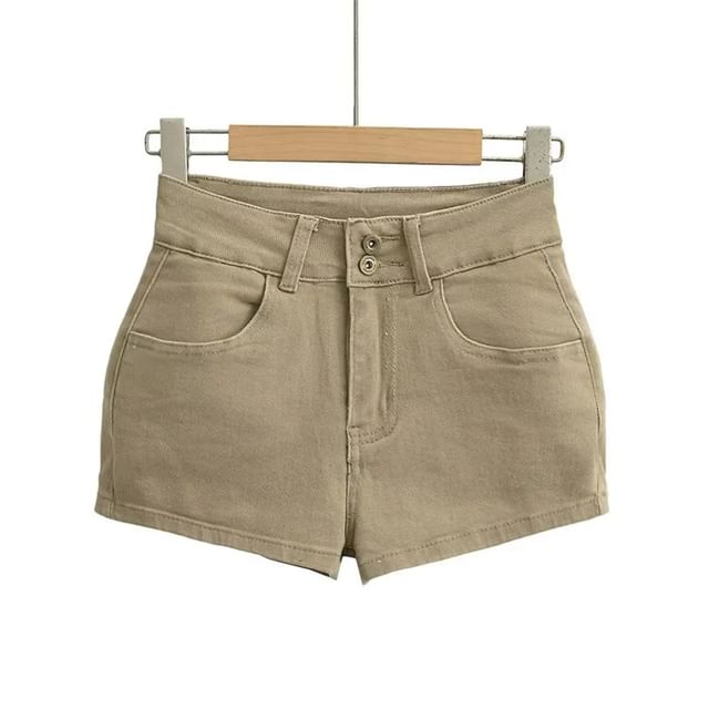 Low Rise Denim Hot Pants