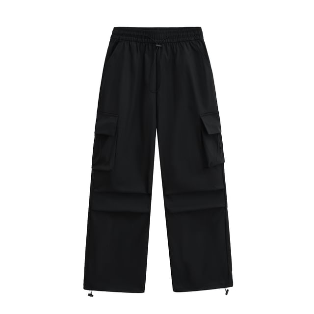 High Rise Drawstring Cargo Pants