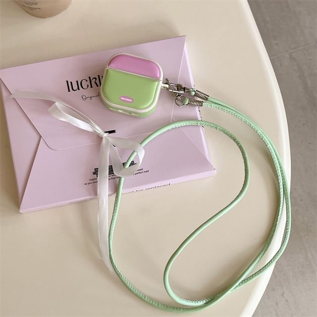 Color Block Apple AirPods / Pro Earphone Case Skin / Strap / Set