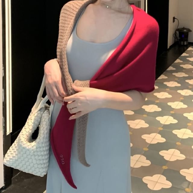 Scoop Neck A-Line Maxi Dress - Sleeveless Plain