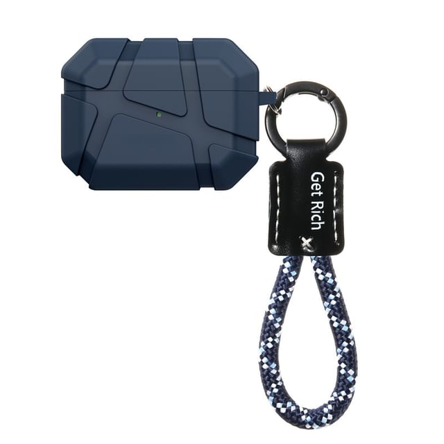 Set: Geometric AirPods / Pro Earphone Case Skin + Case Strap