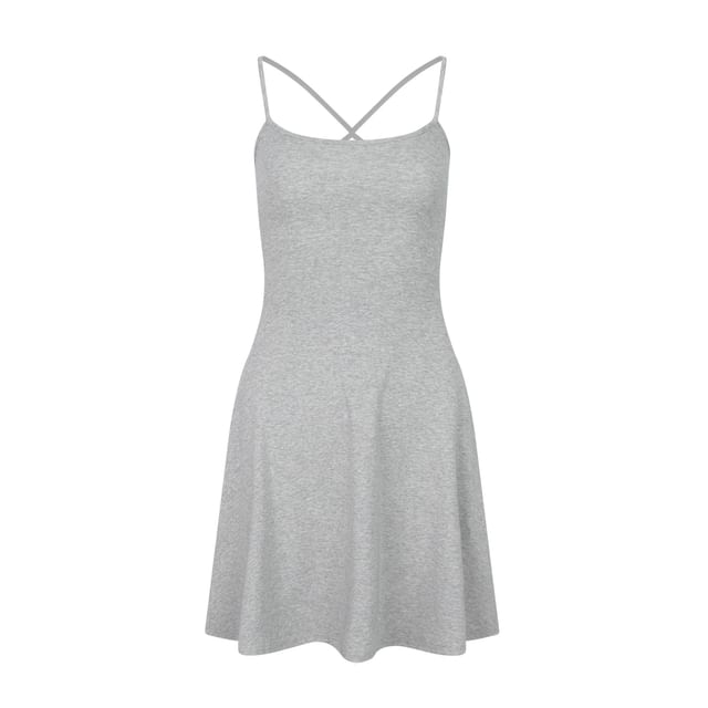 Spaghetti Strap Plain Mini A-Line Dress