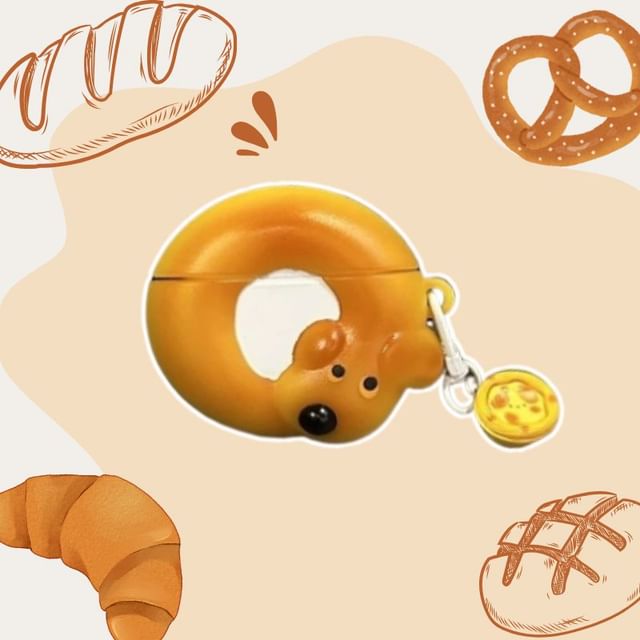 Dog Bagel Apple AirPods / Pro Earphone Case Skin / Charm / Set
