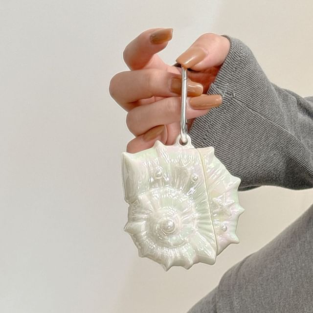 Shell AirPods Earphone Case Skin / Faux Pearl Strap / Set