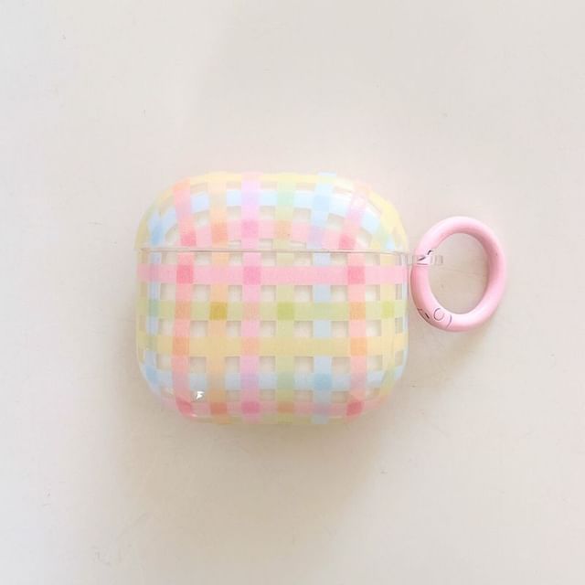 Plaid Apple AirPods / Pro Earphone Case Skin / Charm / Set