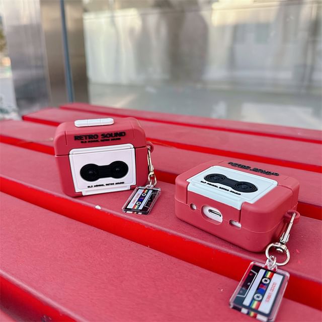 Cassette Apple AirPods / Pro Earphone Case Skin / Charm / Set