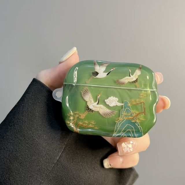 AirPods Set / Charm Earphone Skin Apple Pro Tassel Crane Case