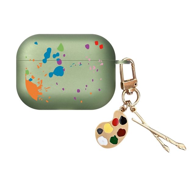 Splattered Apple AirPods / Pro Earphone Case Skin with Color Palette Charm