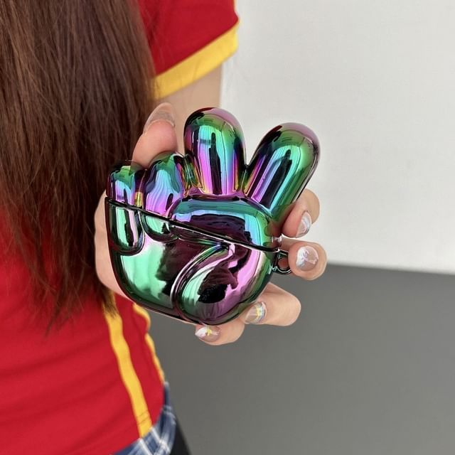 Holographic Hand Gesture Apple AirPods / Pro Earphone Case Skin / Charm / Set