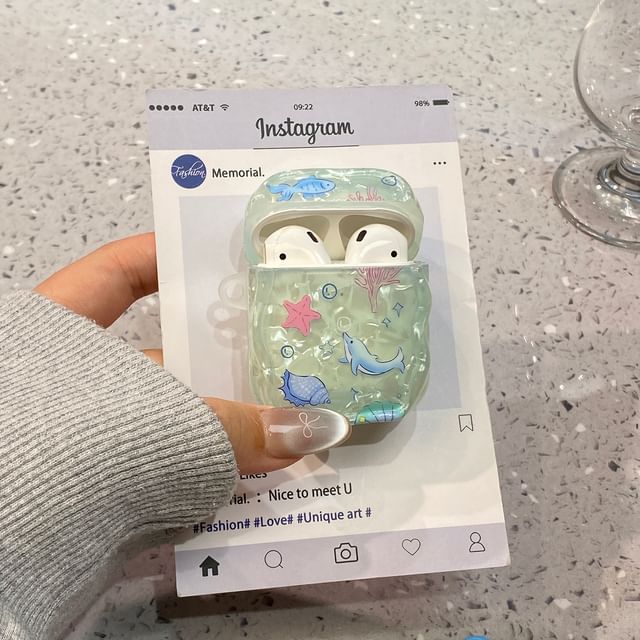 Ocean AirPods Earphone Case Skin / Charm / Set