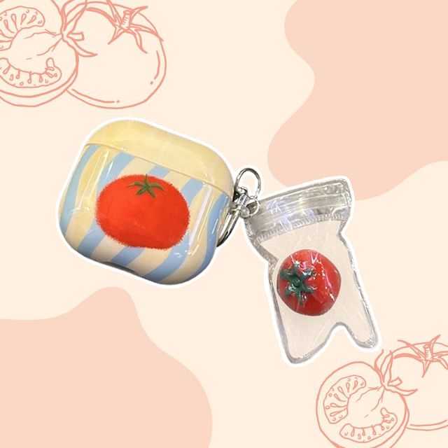 Tomato Apple AirPods / Pro Earphone Case Skin / Charm / Set