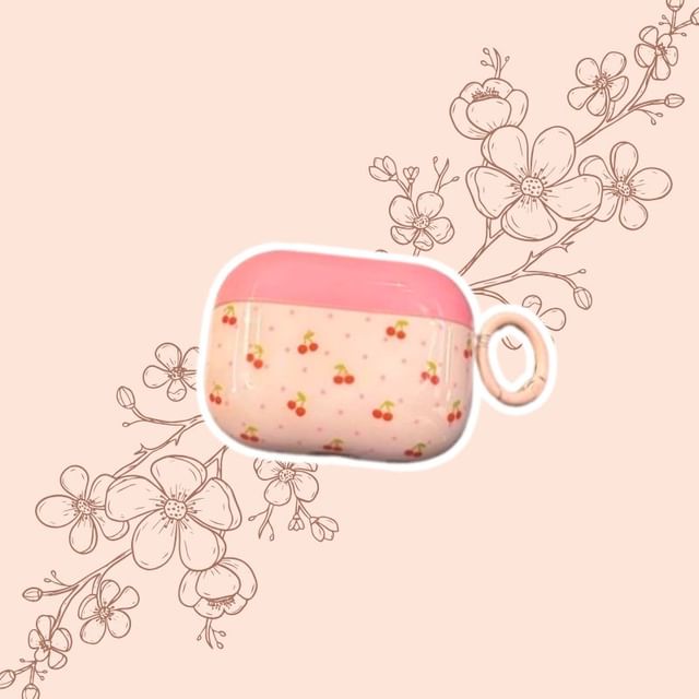 Cherry AirPods Earphone Case Skin / Charm / Set