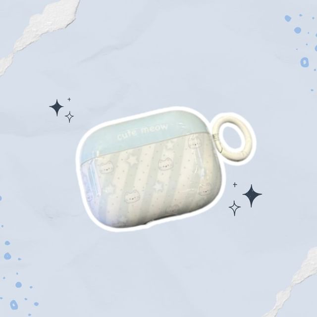 Cat AirPods Earphone Case Skin / Charm / Set