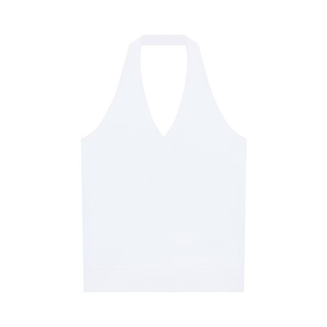 Halter V-Neck Tank Top and Mini A-Line Skirt