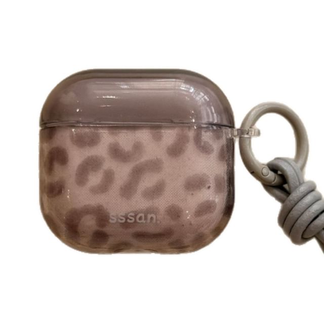 Leopard Print AirPods Earphone Case Skin / Strap / Set