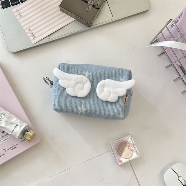 Wings Denim Coin Purse (Various Designs)