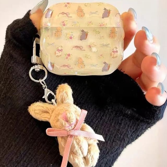 Rabbit Apple AirPods / Pro Earphone Case Skin / Charm / Set