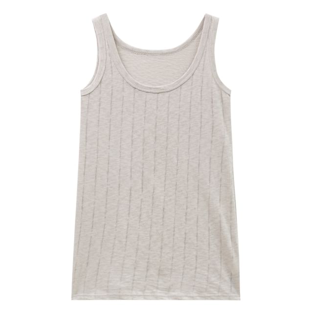 Round Neck Plain Cardigan / Scoop Neck Tank Top